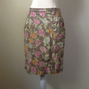Anthro rose skirt
