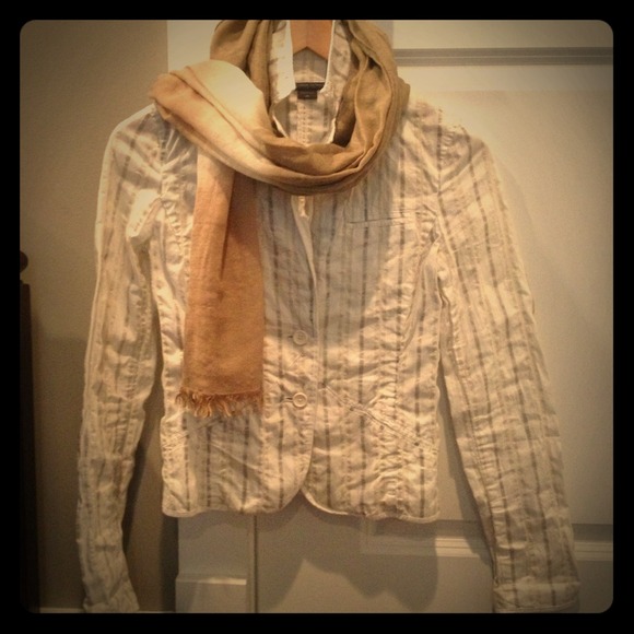 A/X Silver striped light weight summer  blazer