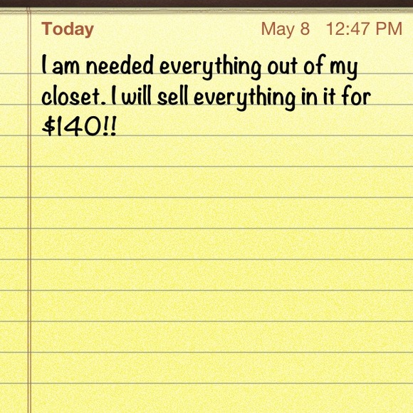 Everything in closet for $140!