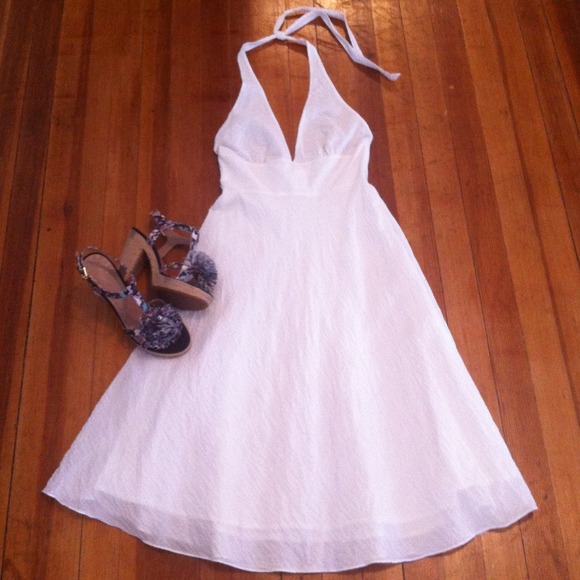 White J Crew halter dress
