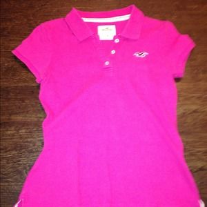 Hollister polo/ pink size-M