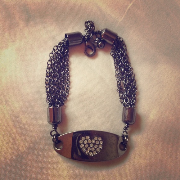 Lia Sophia Jewelry - Black heart bracelet