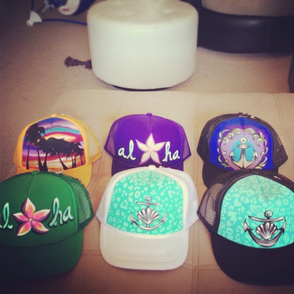 Custom painted hats