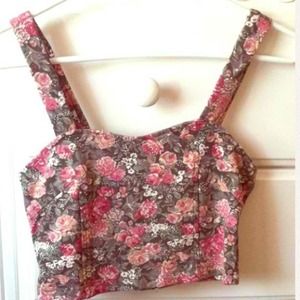 brandy melville floral bralette 1 size fits all