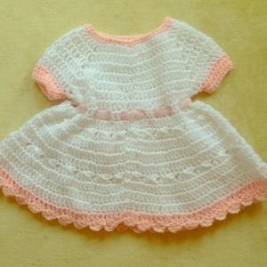 🎀Pretty in Pink🎀 Crochet Baby Dress