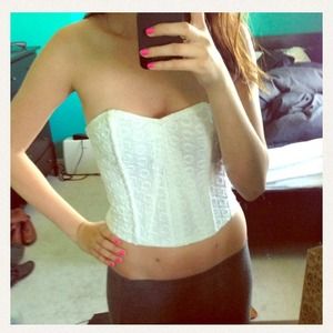 Urban Outfitters White Bustier