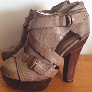 Distressed Cut-Out Bootie