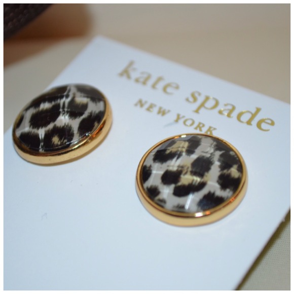 Kate Spade Cheetah Print Earrings - Picture 2 of 2