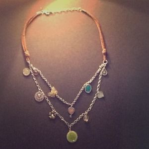 Double layer charm necklace