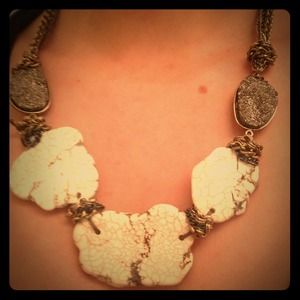 Statement stone necklace
