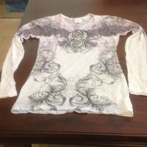 NWOT $28 SINFUL long sleeve burnout TSHIRT