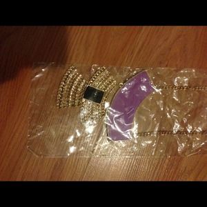 Purple and gold necklace