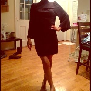 Zara black dress with big sleeves size M