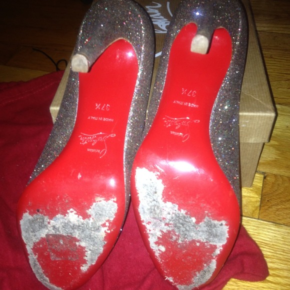 HP! Authentic Christian Louboutin Simple Glitter! - Picture 2 of 3
