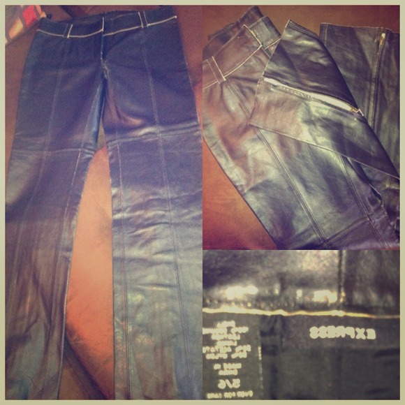 Express Authentic Black Leather Pants🔥🔥