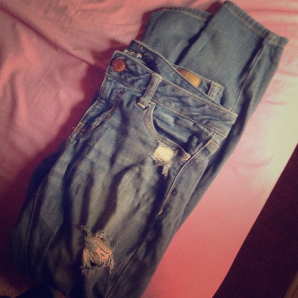 Ripped AMERICAN EAGLE skinny jeans ' stretch '