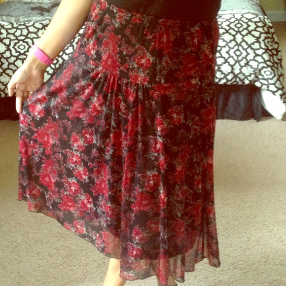 🔴SOLD🔴 Floral Sheer Skirt