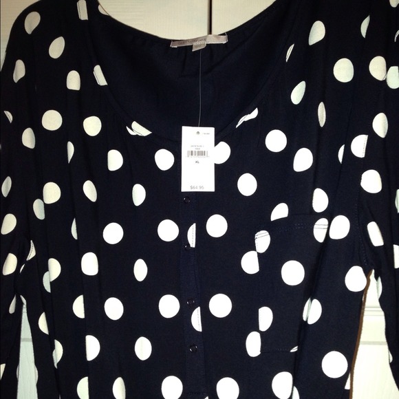 Gap 3/4 sleeve polka dot dress.