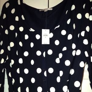 Gap 3/4 sleeve polka dot dress.