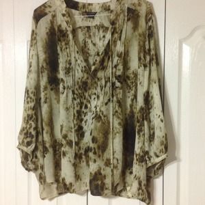 SOLD!!! Nice silky animal print plus size top