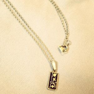 Vintage Orchid Pendant Necklace