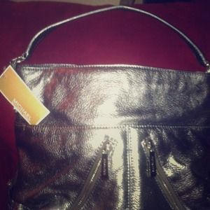 Gun metal grey Micheal Kors large shoulder bag
