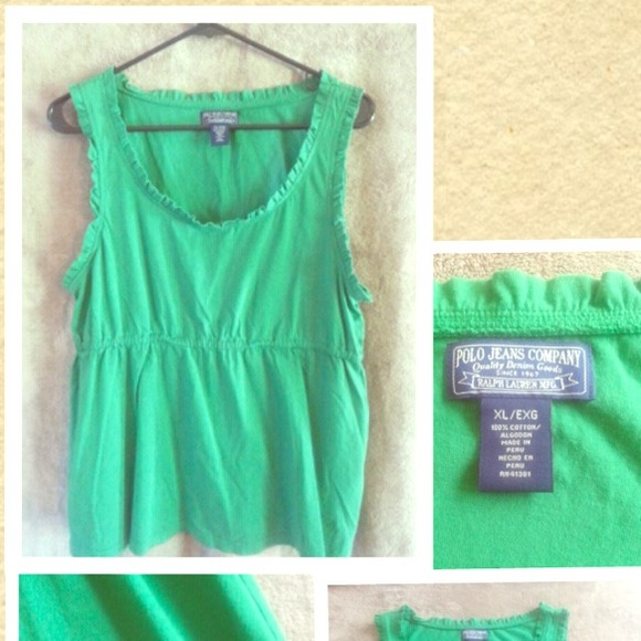 *SOLD* Green polo jeans co. XL Top by RALPH LAUREN
