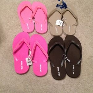 Lot of size 9 old navy flip flops
