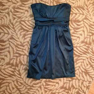 Hunter Green Strapless Cocktail Dress size Large