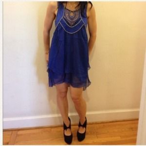 Dresses - Great wow color chiffon dress with gold studs New Dresses - Great wow color chiffon dress with gold studs New