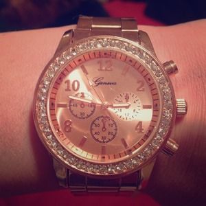 Rose gold watch