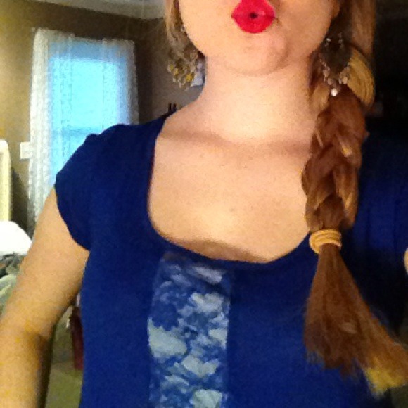 Blue flowy top - Picture 2 of 2