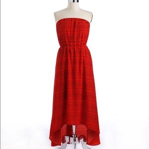 Collective concepts hi-lo strapless dress
