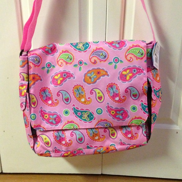 Pink duffel diaper bag or tote
