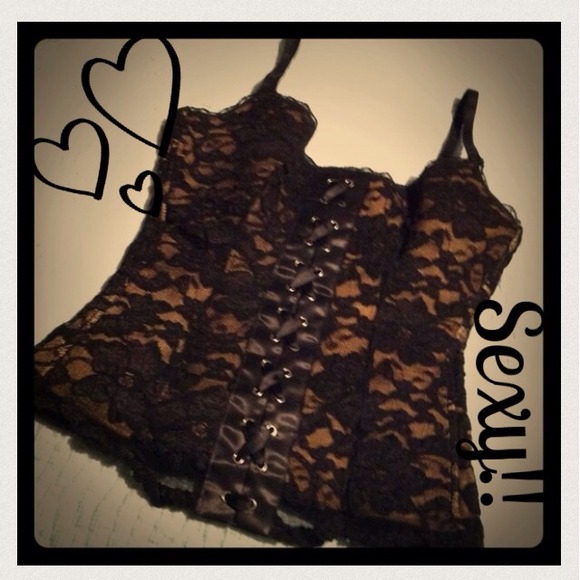 Black Lace Corset