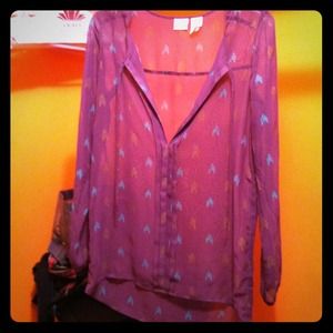 Purple see-through top