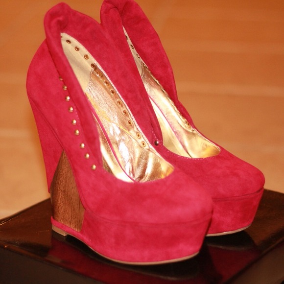 Pink Platform Wedges