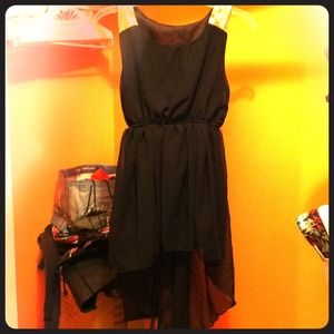 Black hi-low dress