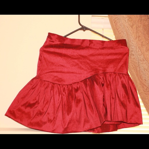 ASOS Bubble Mini Skirt in Burgundy