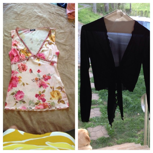 2 tops (by eyeshadow and Bebe)