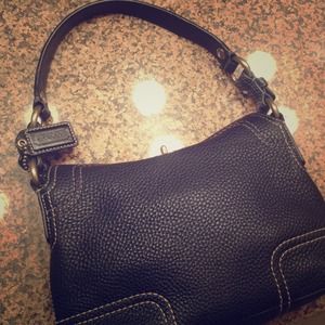 Coach Purse! Black Leather Sexy