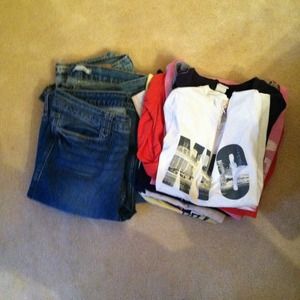 12 tops 3 jeans bundled HOLD
