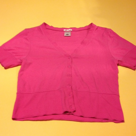 Cardigan pink, qtr sleeve light!