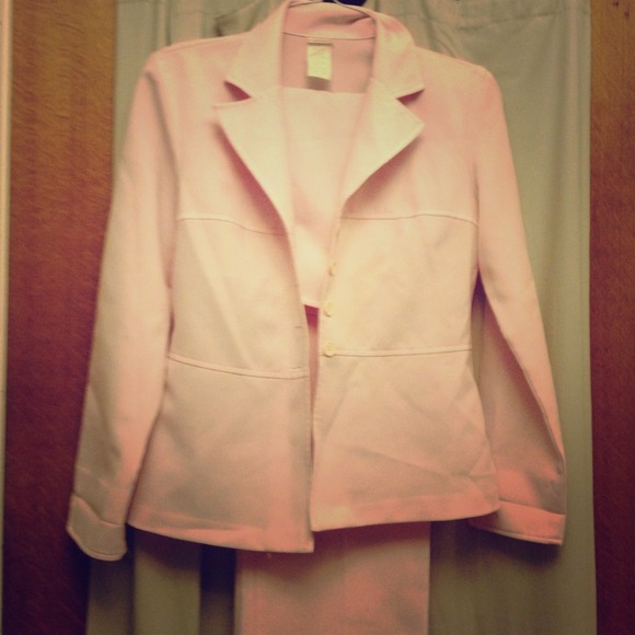 Pink power suit .