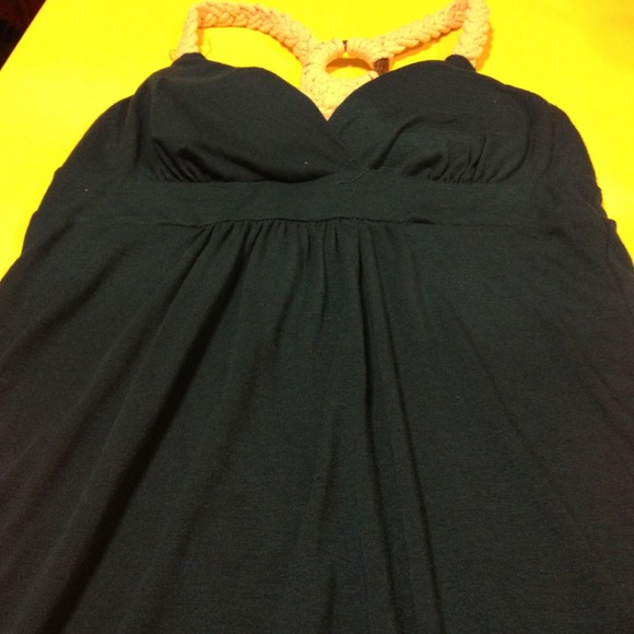 Teal dress crochet back