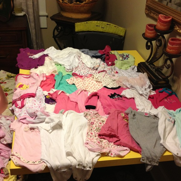 Bundle of 30 onesies girl