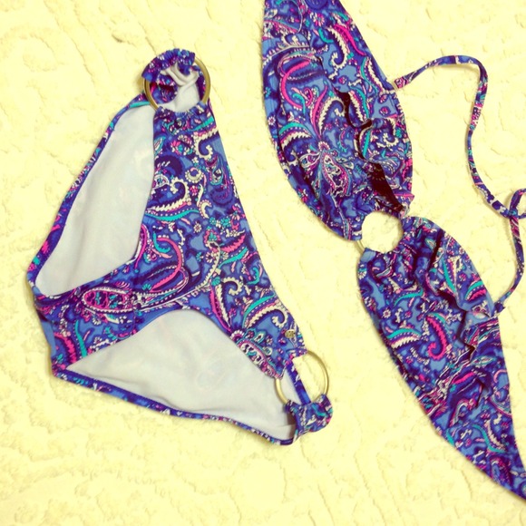 Kirra swimsuit. Medium bottoms, small top.