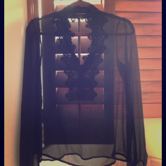 Black see through top!