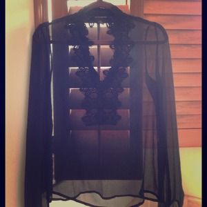 Black see through top!