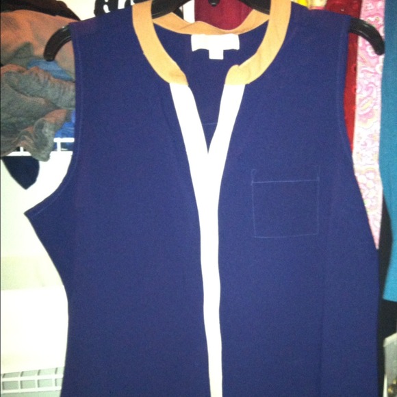 Navy Sleeveless Top